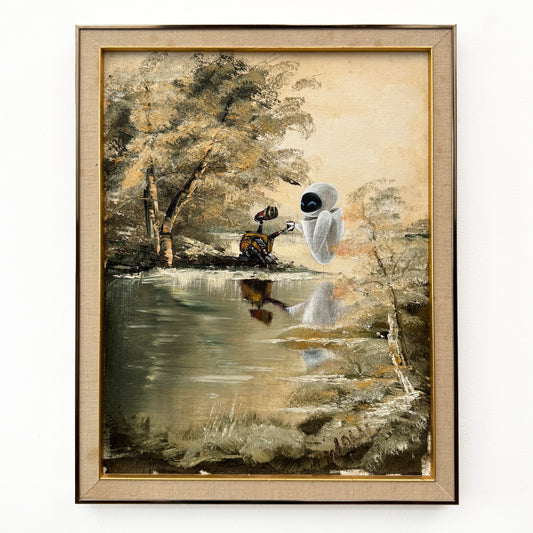 Holding Hands : Part 2, original upcycled vintage paintings