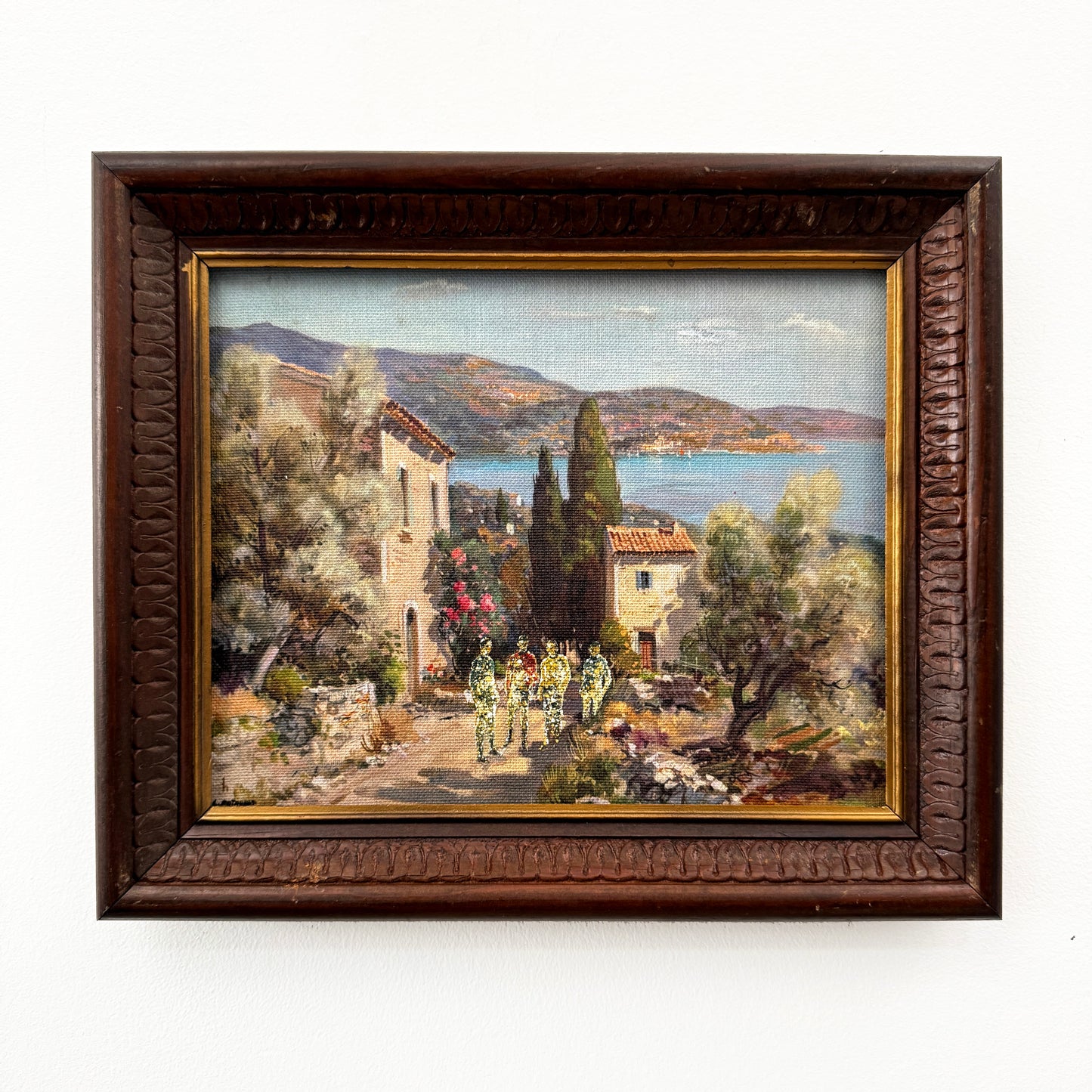 Away Mission, original upcycled vintage painting