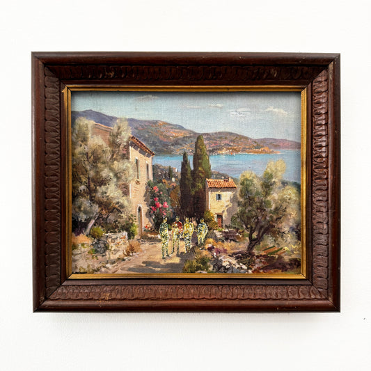 Away Mission, original upcycled vintage painting