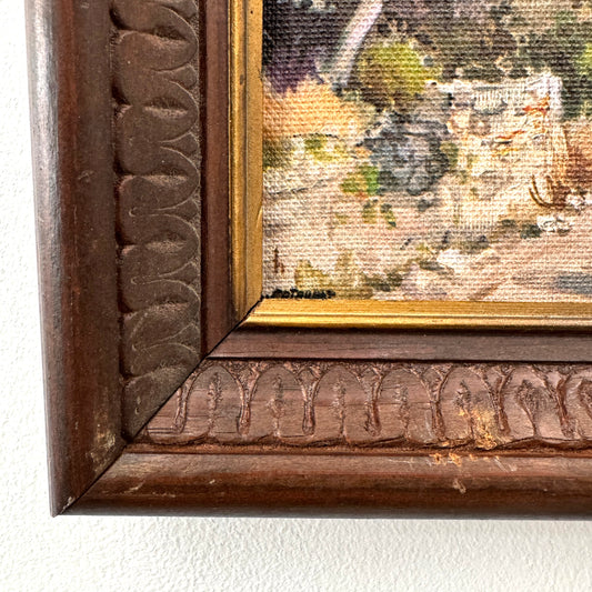 Away Mission, original upcycled vintage painting