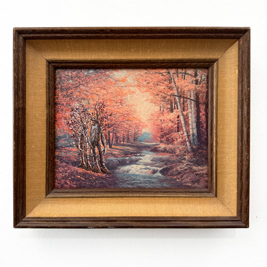 The Young Couple - study of tree herders, acrylic on vintage print