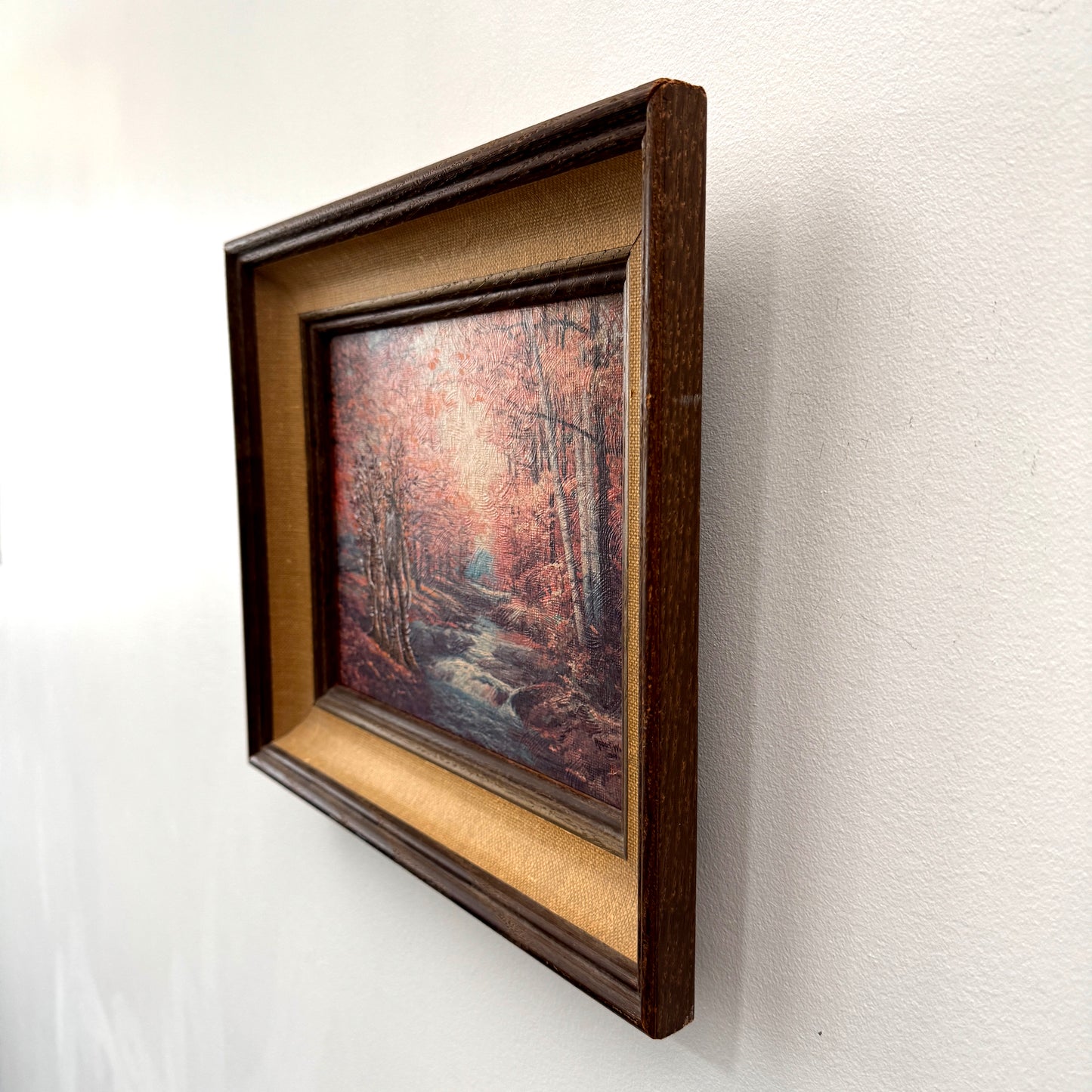 The Young Couple - study of tree herders, acrylic on vintage print