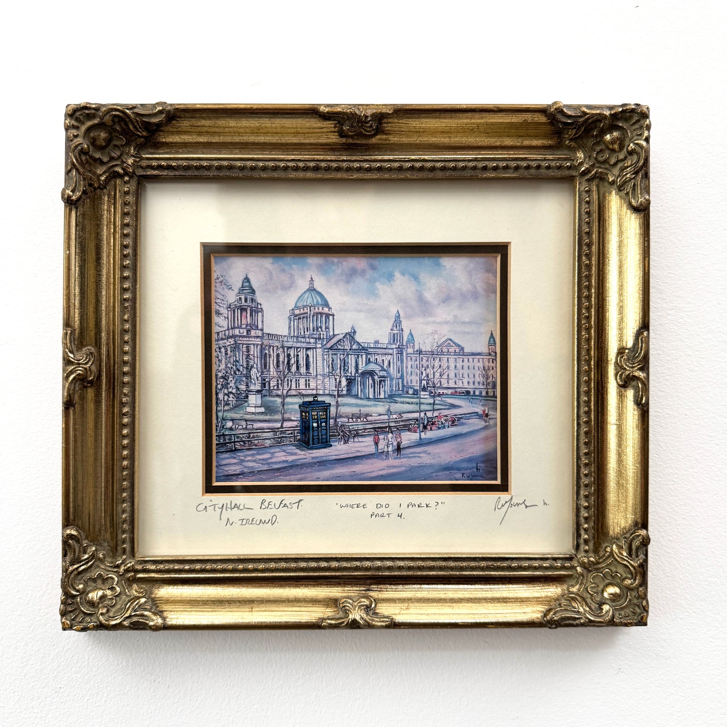 Where Did I Park? Part 4, original upcycled vintage painting