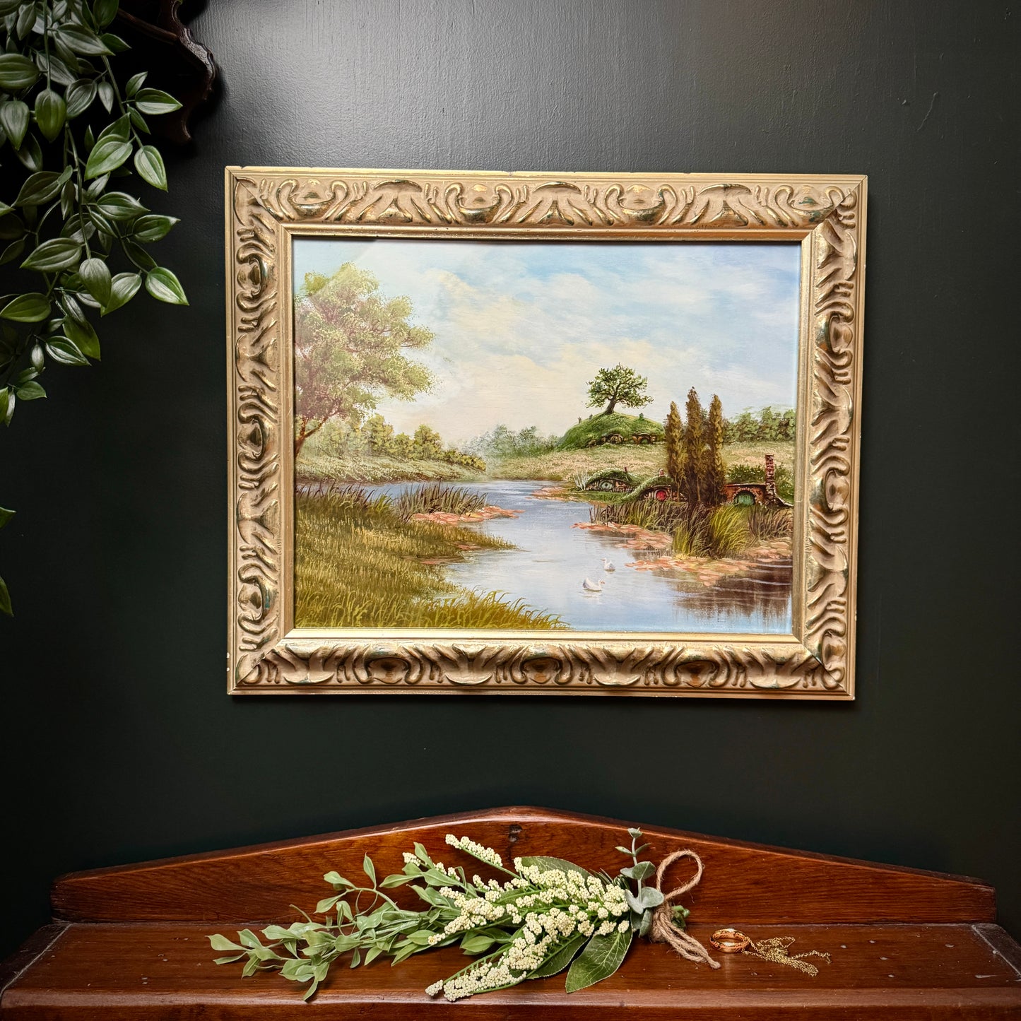 A Comfortable Neighbourhood  - PRINT XL in soft gold frame