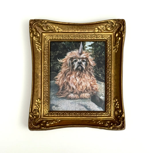 Alfa-177 Canine - PRINT 4x5 in fancy vintage frame OOAK Show