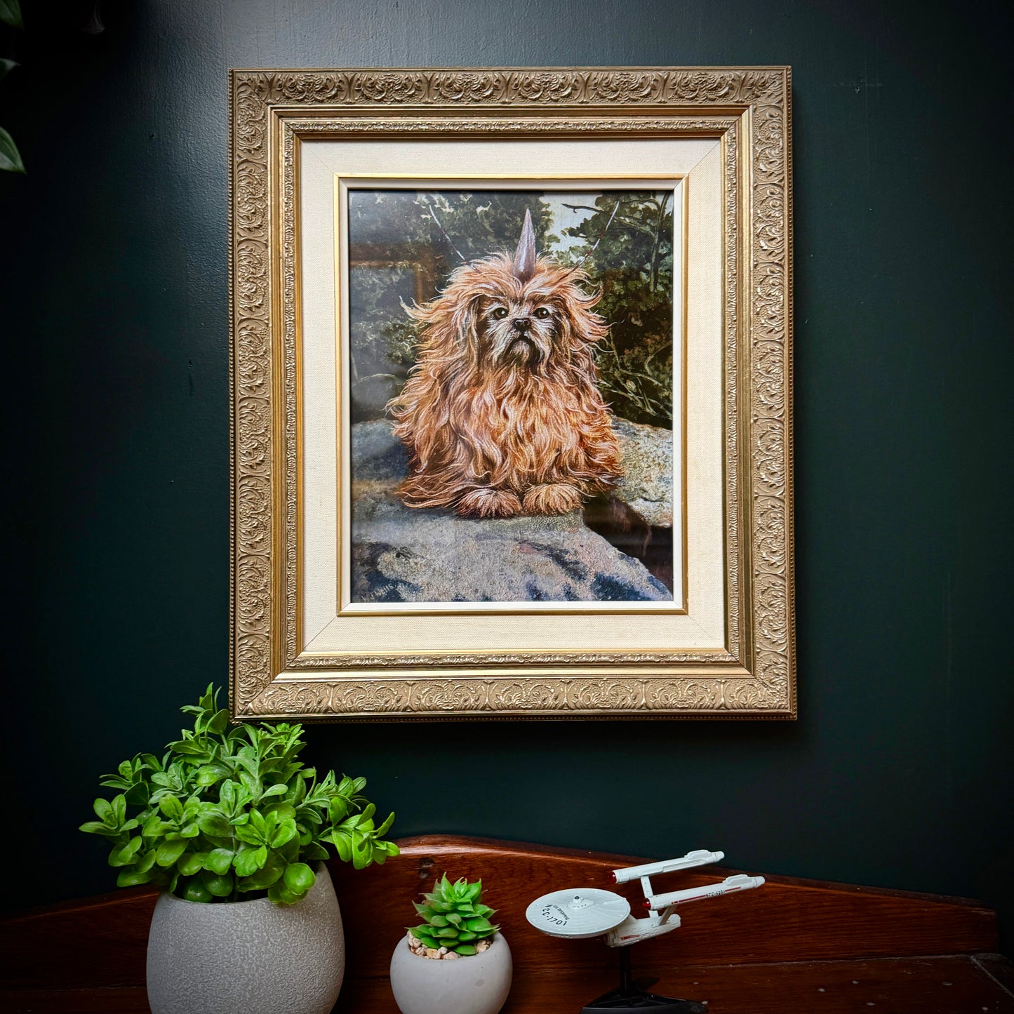 Alfa-177 Canine - PRINT 8x10 in soft gold frame