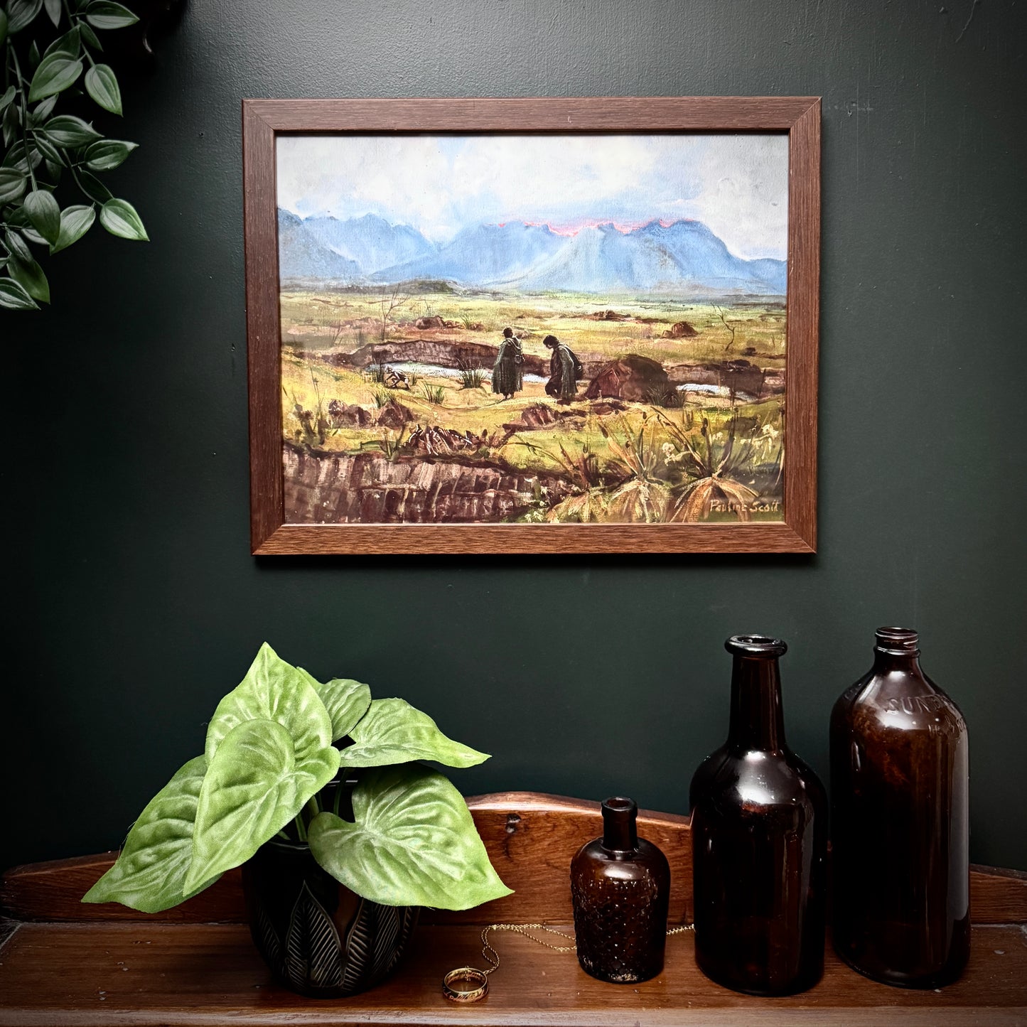 A Long Ways To Go Yet  - PRINT 10 x 13 in wood frame