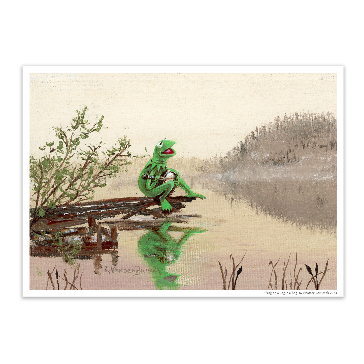 Frog on a Log in a Bog - DIGITAL DOWNLOAD