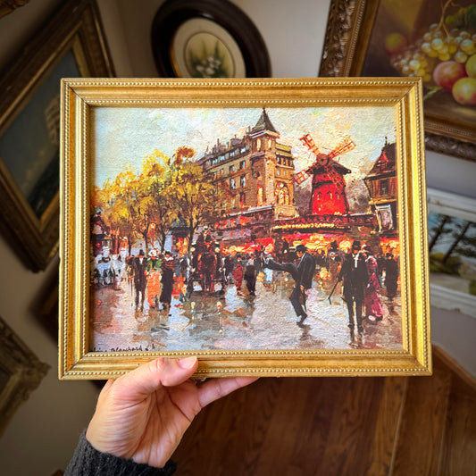A Silly Walk In Paris - PRINT 8x10 in gold frame
