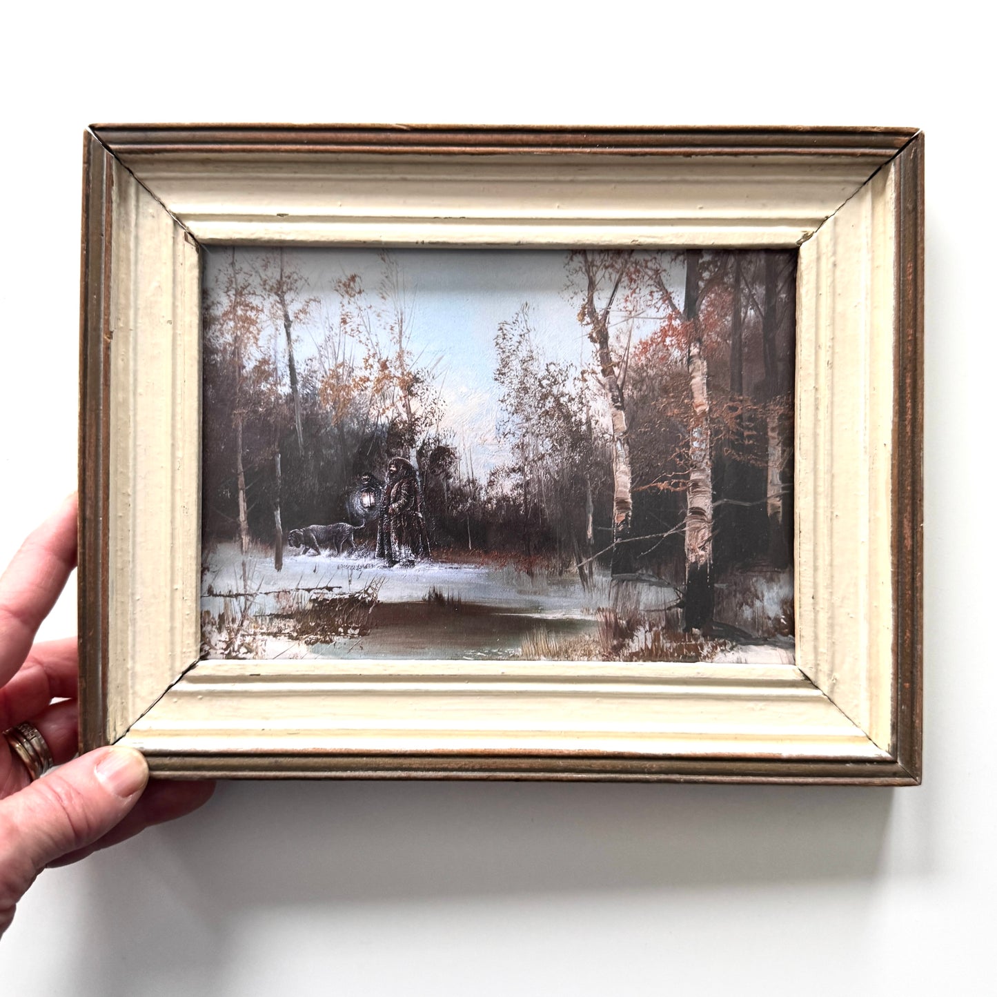 A Walk With Fang - PRINT 5x7 in wood frame