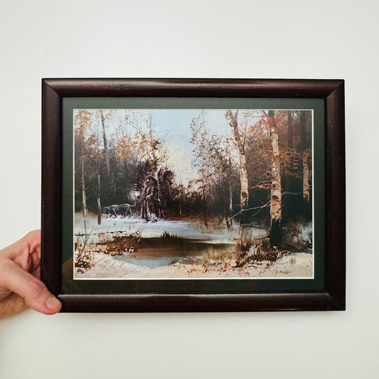 A Walk With Fang - PRINT 8x10 in wood frame OOAK Show