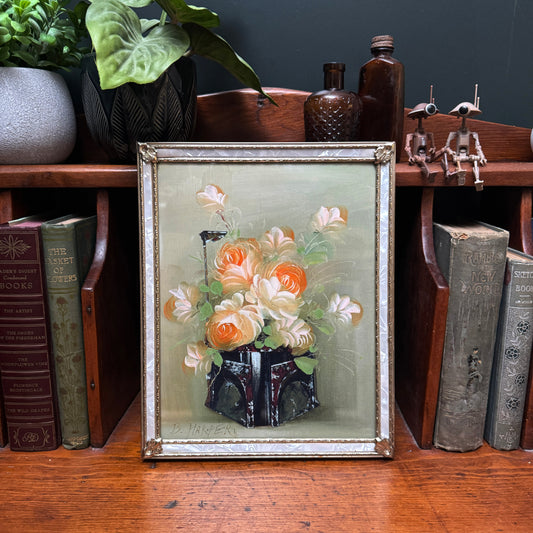 Dark Side Floral : Boba's Blooms - PRINT 8x10 in Vintage Brass Frame