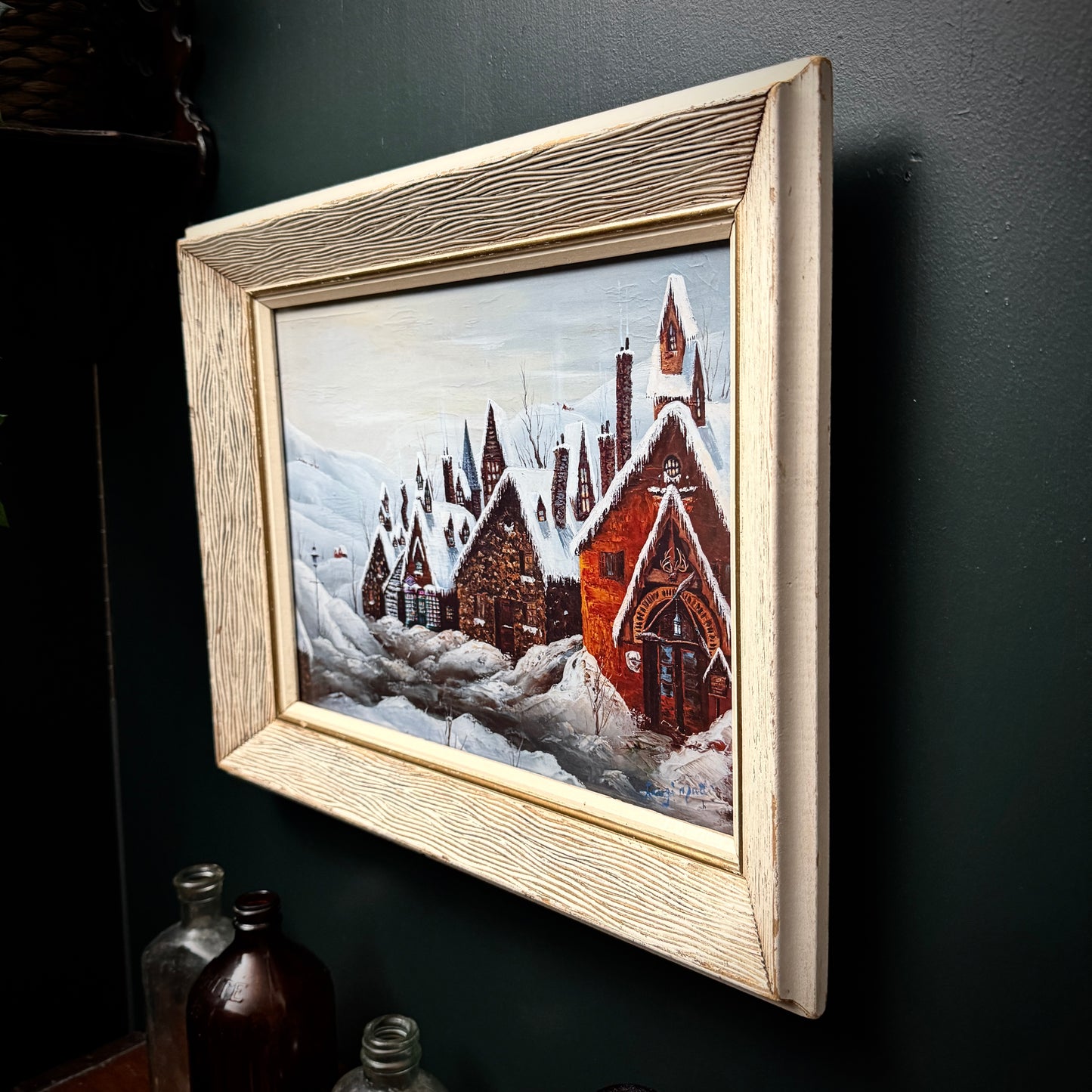 Broomsticks & Lollies - PRINT 9x12 in reclaimed frame