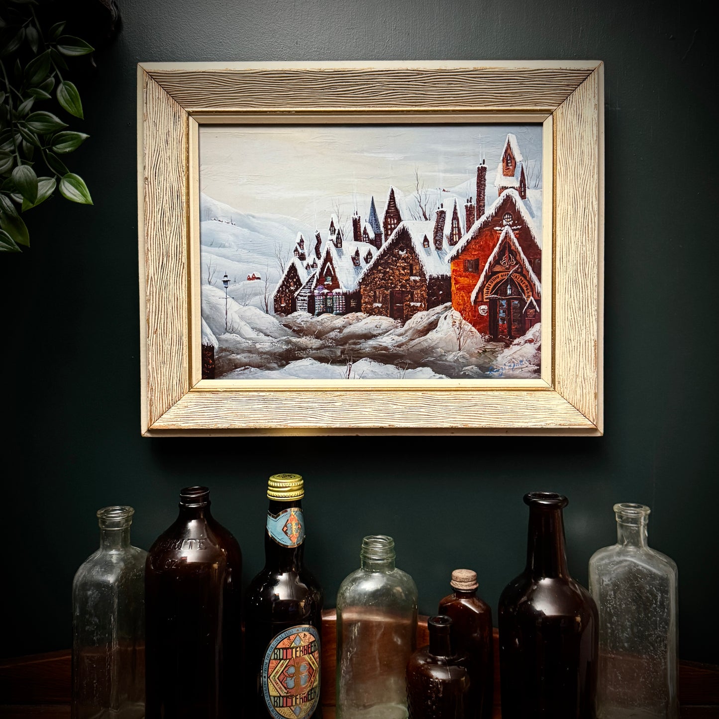 Broomsticks & Lollies - PRINT 9x12 in reclaimed frame