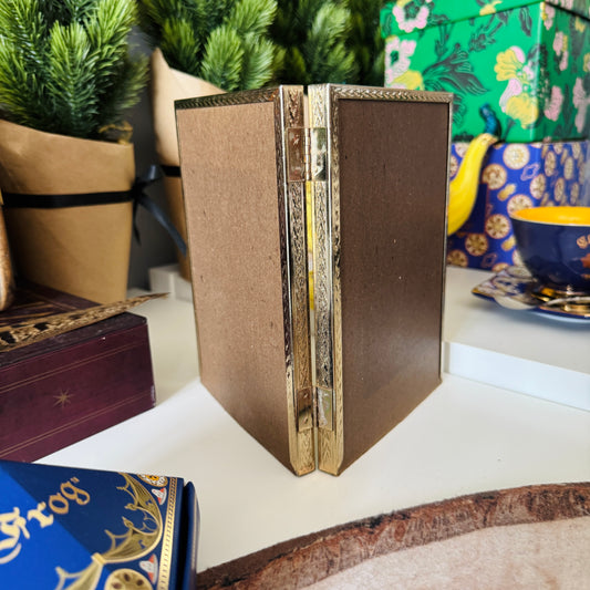 Chocolate Frogs - PRINT in Reclaimed Folding Portrait Frame, brass