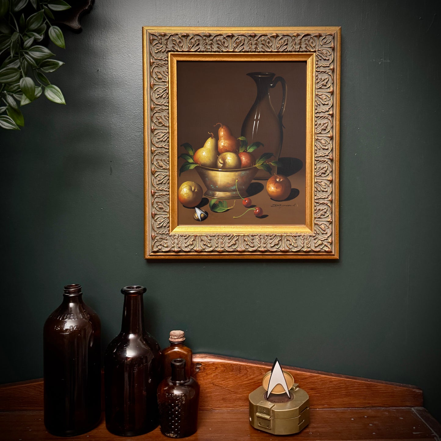 Still Life with Combadge - PRINT 8x10 in gold frame