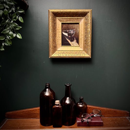 Common Garden Rat - PRINT in vintage frame