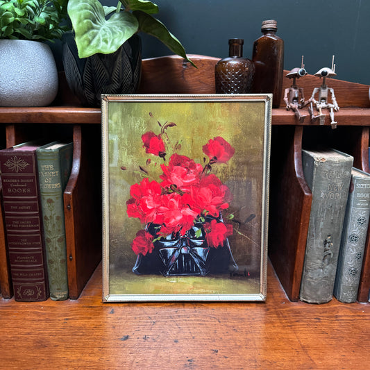 Dark Side Floral : Darth's Roses - PRINT 8x10 in Vintage Brass Frame