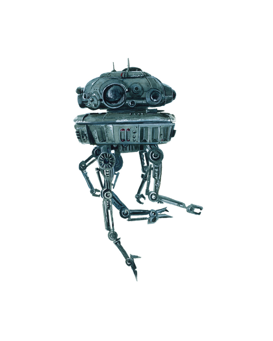 Portrait of A Droid : Probe Droid, watercolour painting - DIGITAL DOWNLOAD