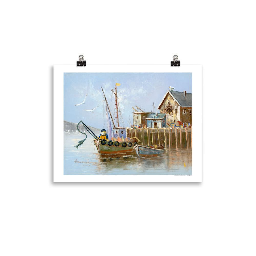 My Little Brick Fisherman - PRINT