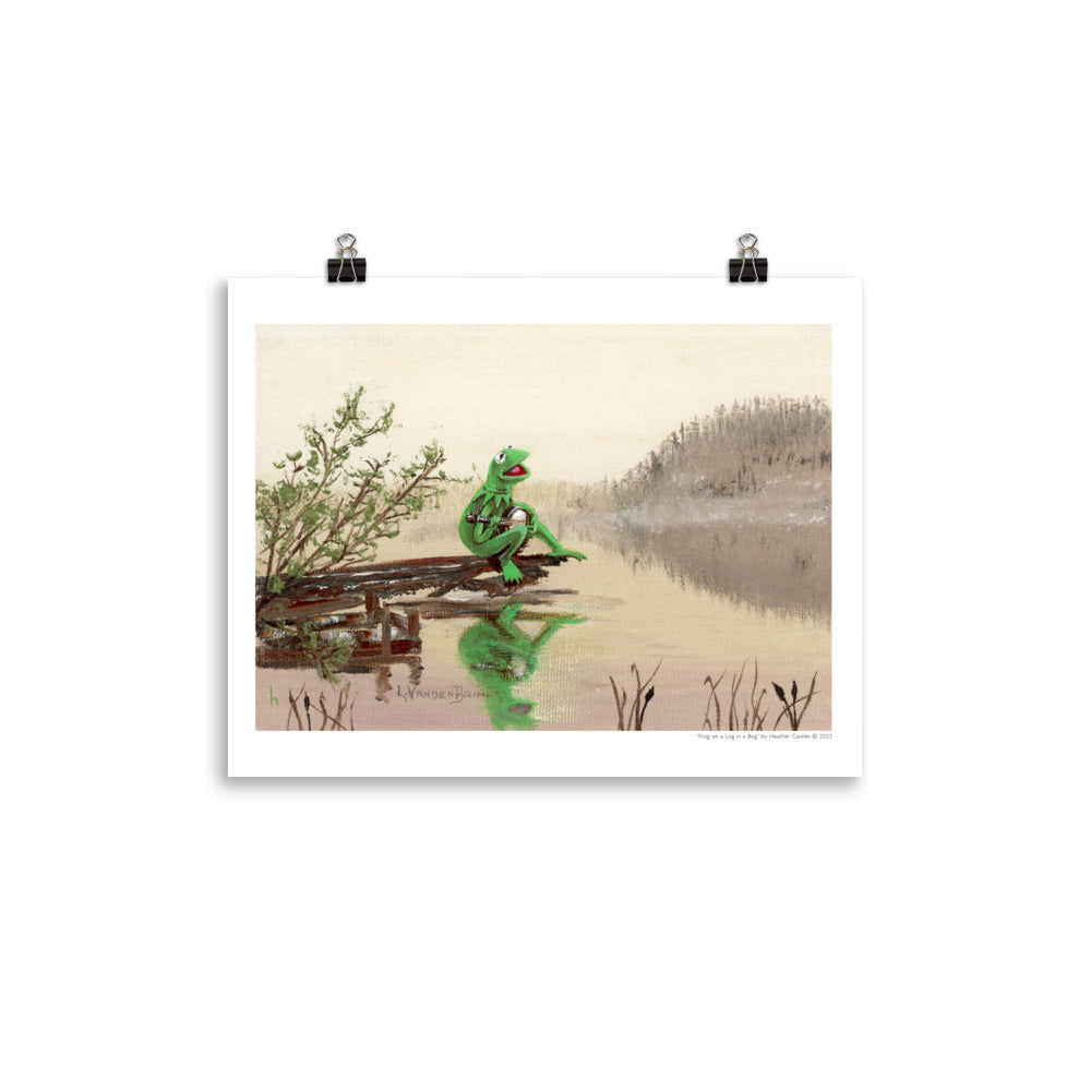 Frog on a Log in a Bog - PRINT