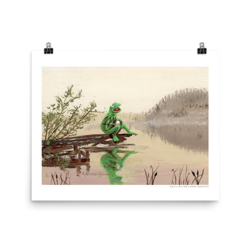 Frog on a Log in a Bog - PRINT