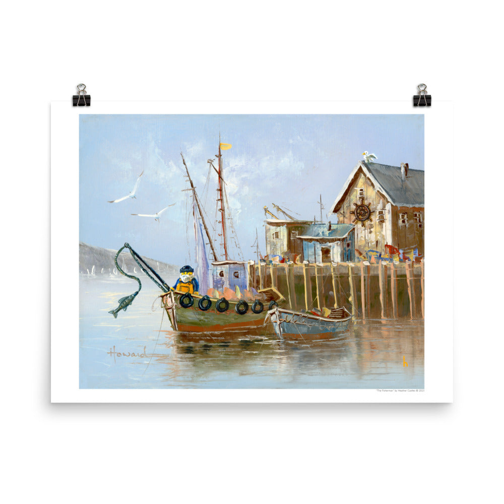 My Little Brick Fisherman - PRINT