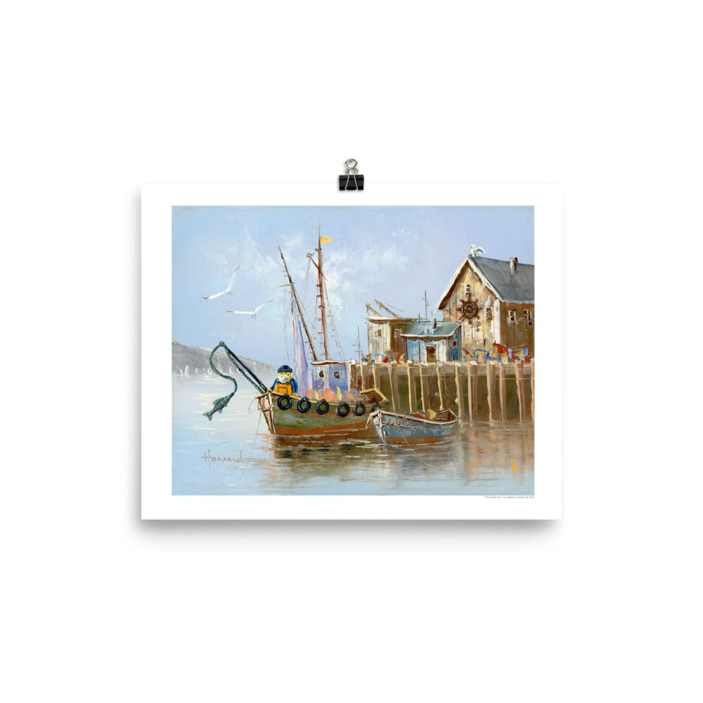 My Little Brick Fisherman - PRINT