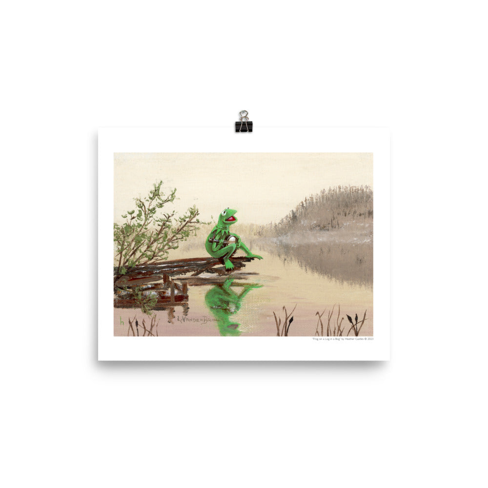 Frog on a Log in a Bog - PRINT