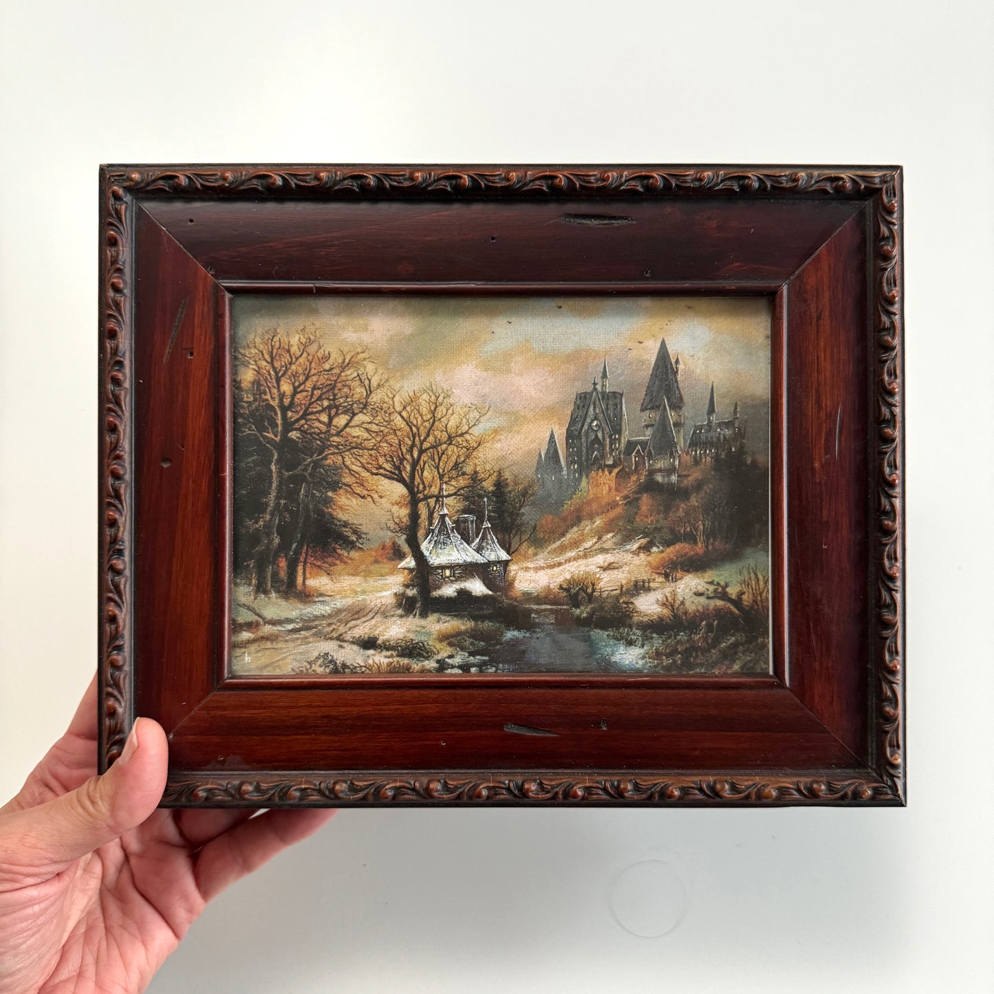 The Gamekeeper's Hut - PRINT 5x7 in wood frame OOAK Show