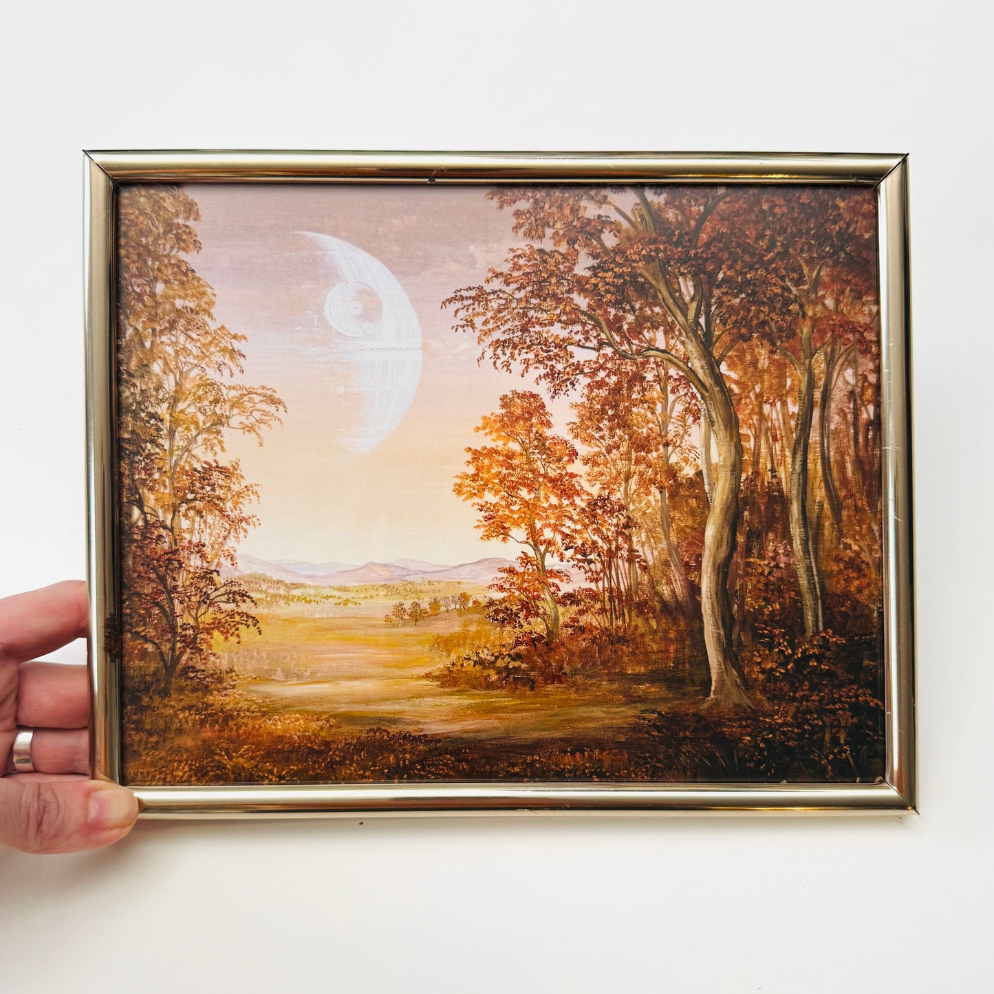 Harvest Moon - 8x10 PRINT in Vintage Brass Frame OOAK Show