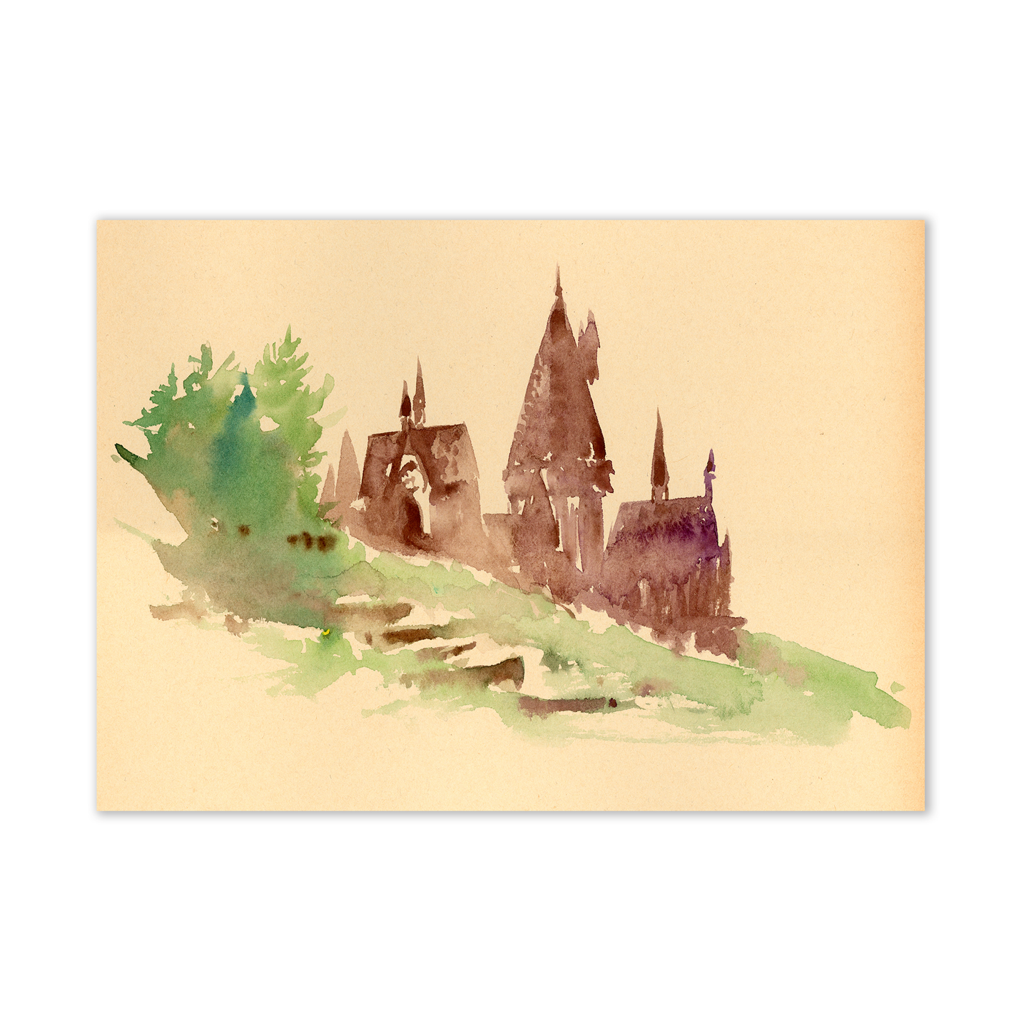 The School, back view, muggle study - DIGITAL DOWNLOAD