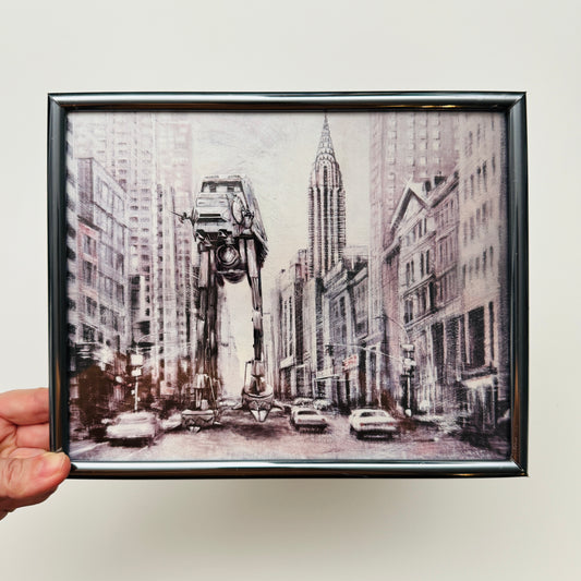 NYC Walker - PRINT 8x10 in gunmetal frame OOAK show