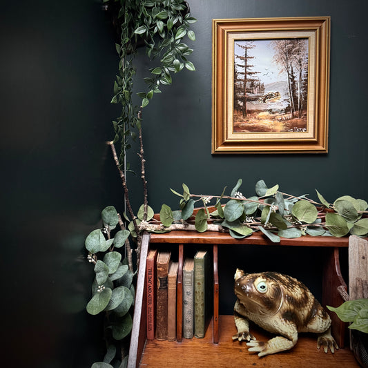 Ode to a Toad - PRINT in vintage wood frame