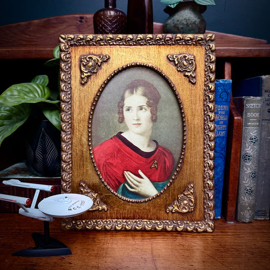 Red Shirt, Ensign Bonaparte - PRINT in Vintage Frame, Ornate