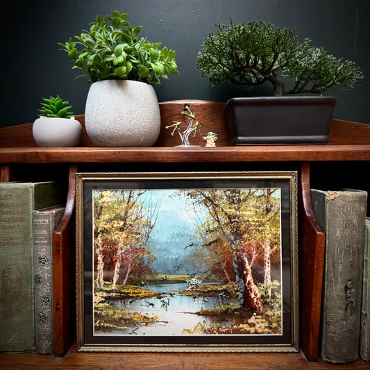 Snack Time - 8x10 PRINT in brass frame