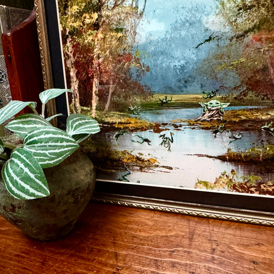 Snack Time - 8x10 PRINT in brass frame