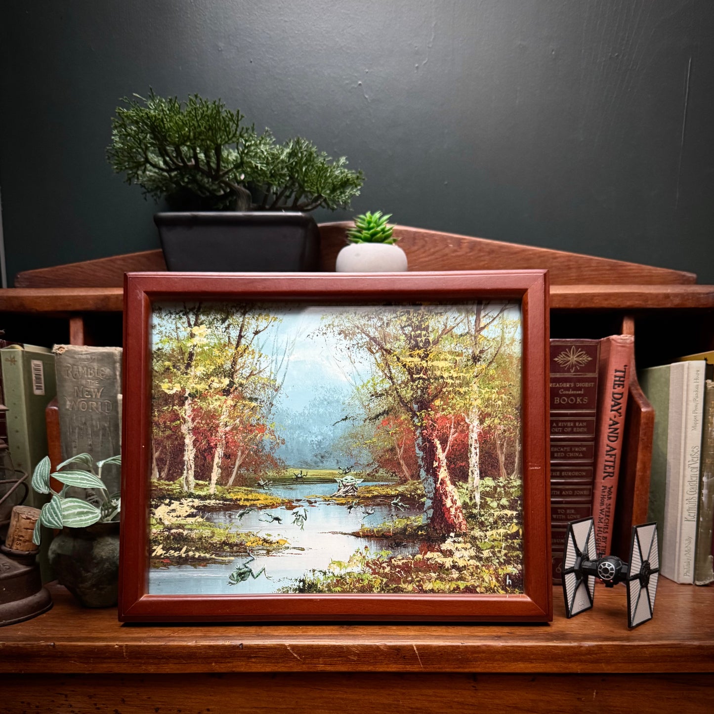 Snack Time - 8x10 inch PRINT in Reclaimed Wood Frame