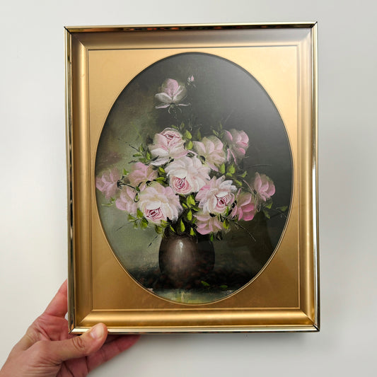 Snappy Floral - PRINT 8x10 in brass frame OOAK Show