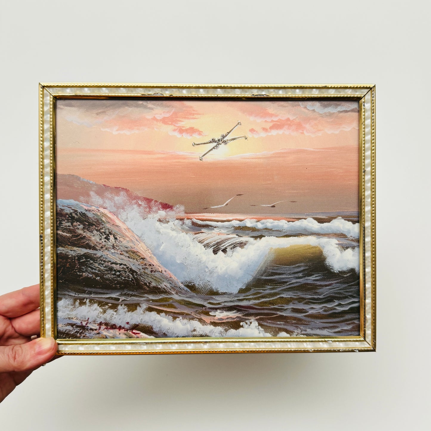 Solo Flight - 8x10 PRINT in Brass frame OOAK Show