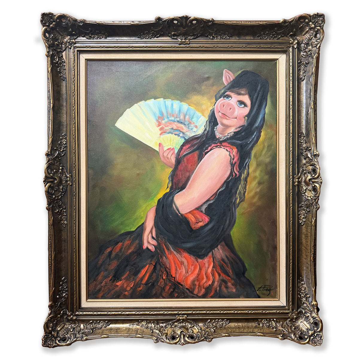 The Starlet - original upcycled vintage painting