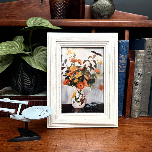 A Stunning Bouquet - PRINT in white frame