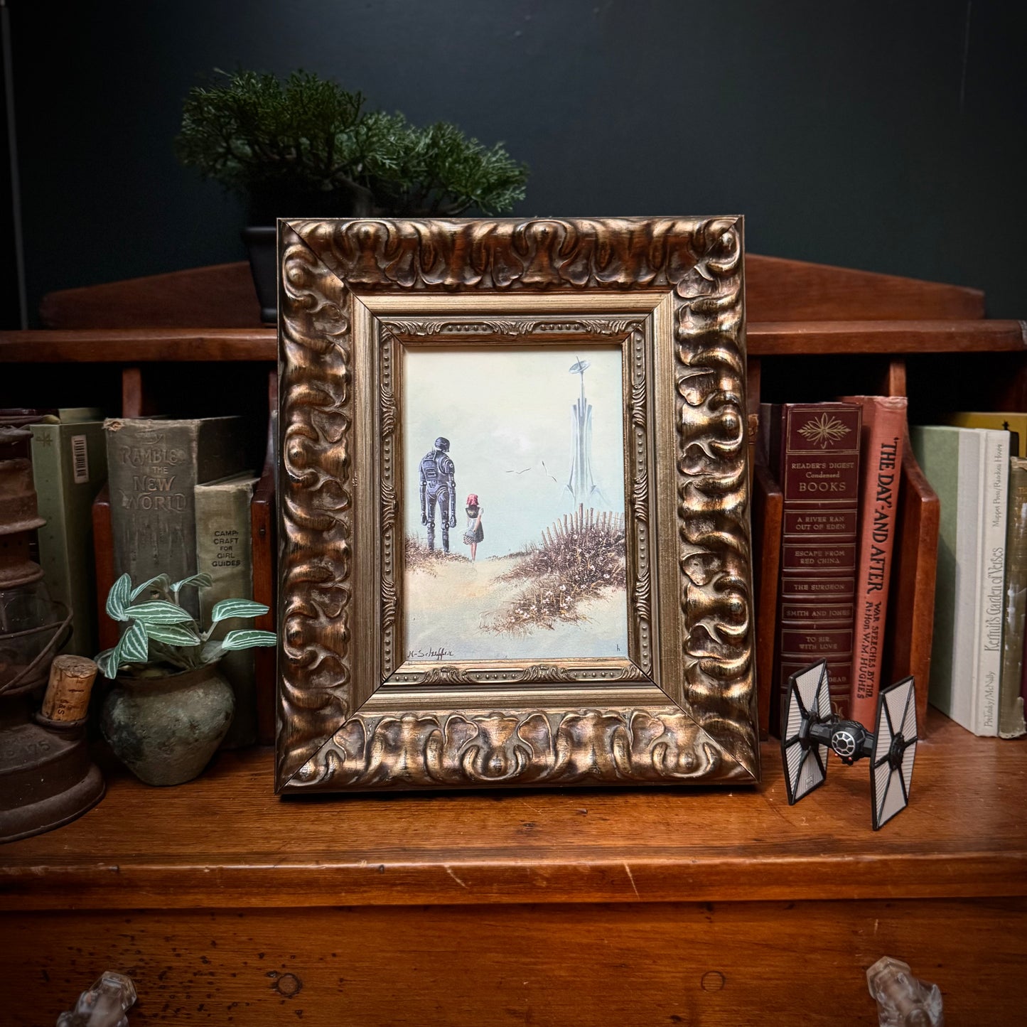 The Guardian - PRINT 5x7 in reclaimed wood frame