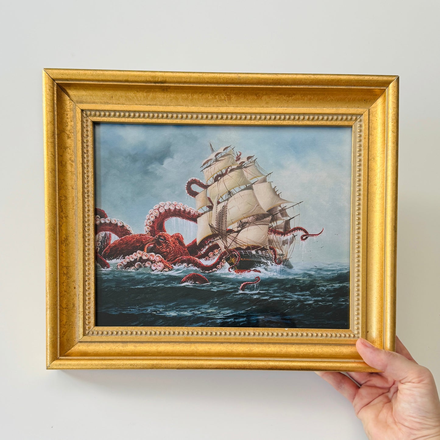 There Once Was A Ship - PRINT 8x10 in gold frame, OOAK Show