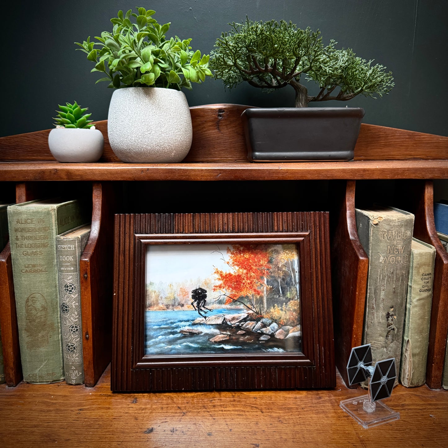 Thousands of Probe Droids - PRINT 5x7 in wood frame