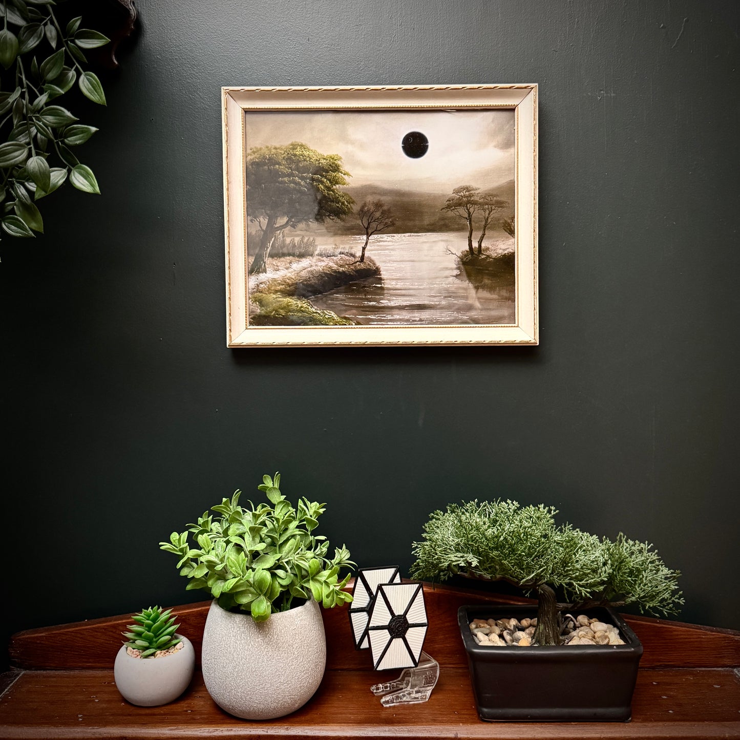 Total Solar Eclipse - PRINT in vintage frame