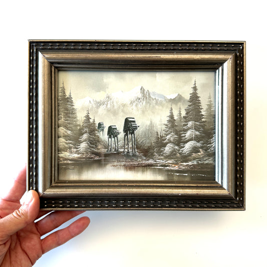 Walkers in a Winter Wonderland - PRINT 5x7 in reclaimed frame OOAK Show